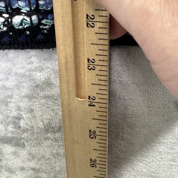 St John Skirt Womens 8 Blue Black Tweed Boucle Knit Wool Blend Classic Stretch - Picture 14 of 14